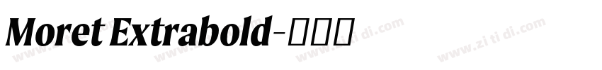 Moret Extrabold字体转换